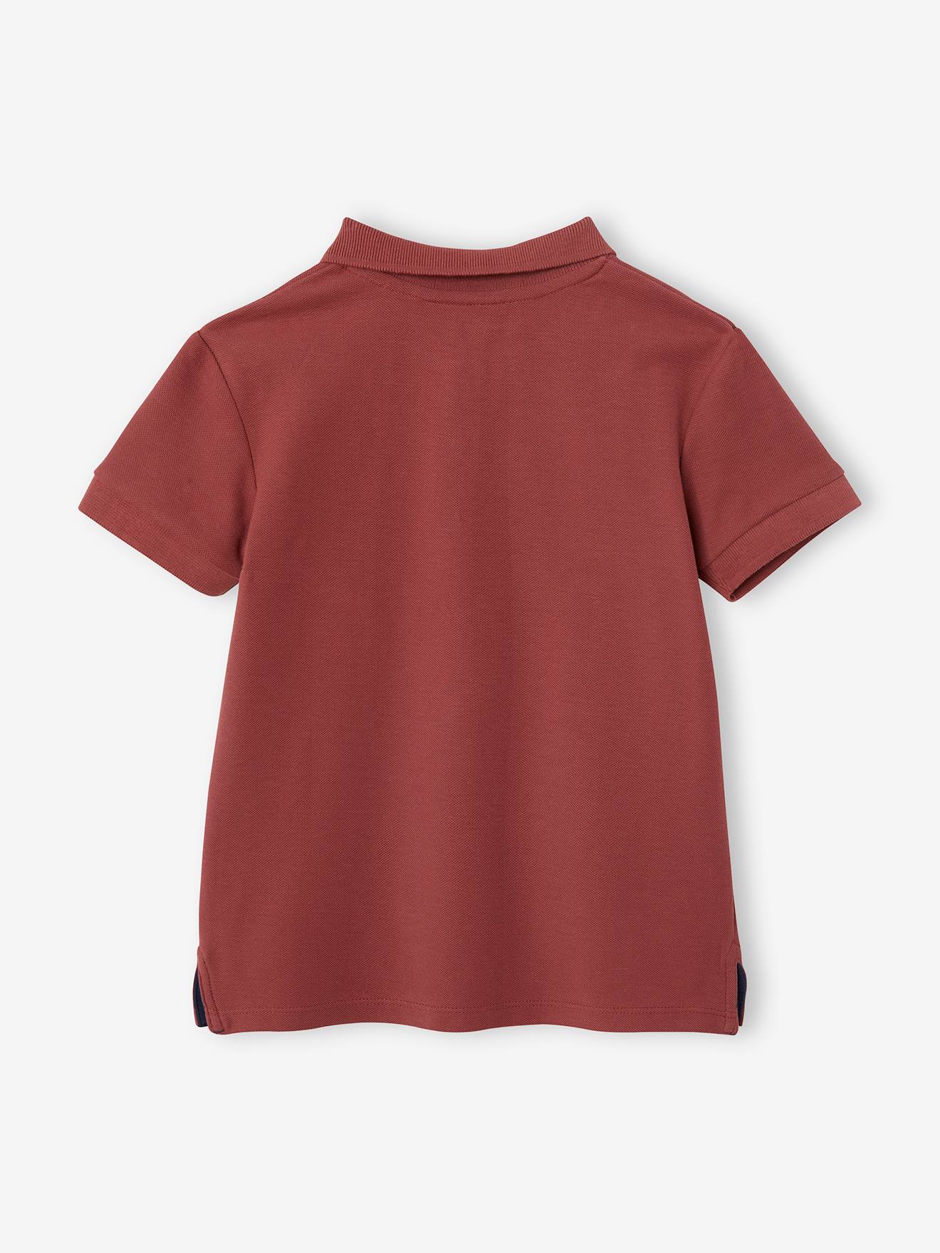 Conjunto de 2 camisas polo de malha aberta para meninos, azul escuro, bicolor/multicoloridas