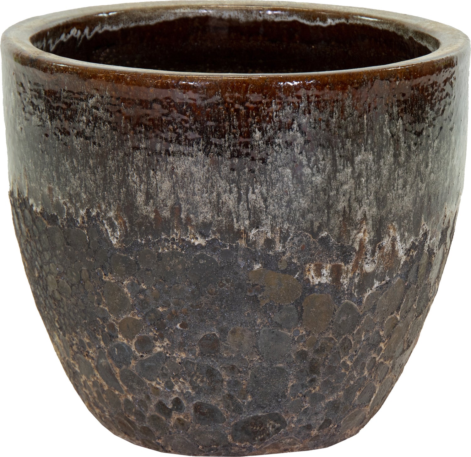 Bloempot Antique 2 Tone bruin D 38 H 30 cm