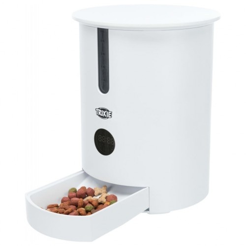 Dispensador automático de ração para animais de estimação, branco