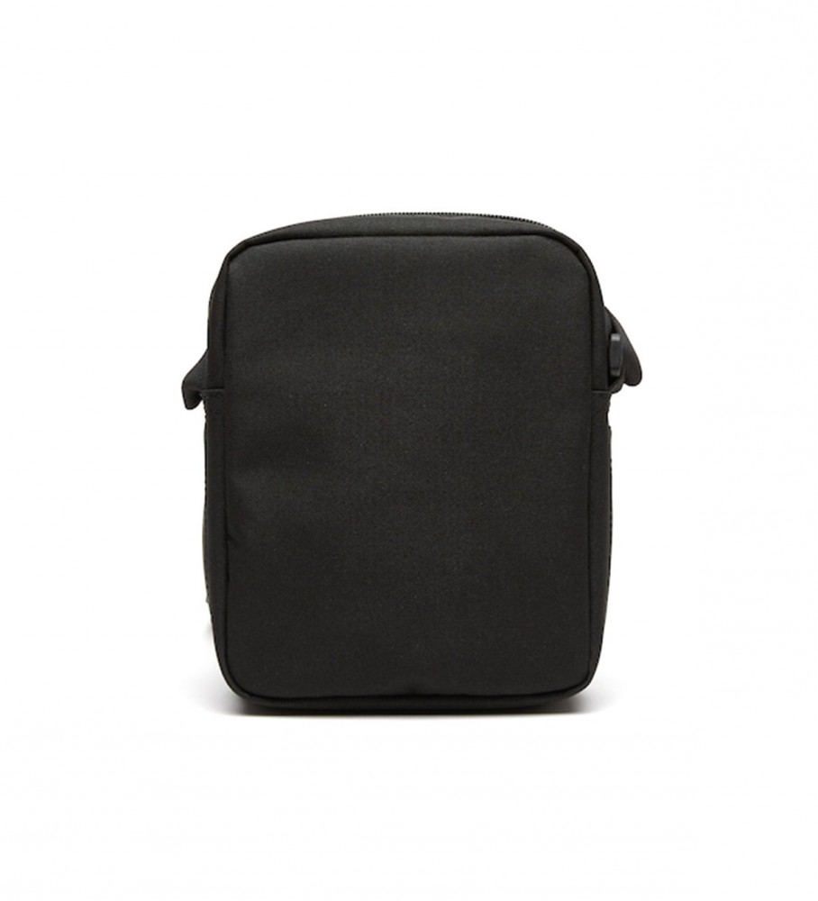 Bolsa transversal Lacoste preta com zíper