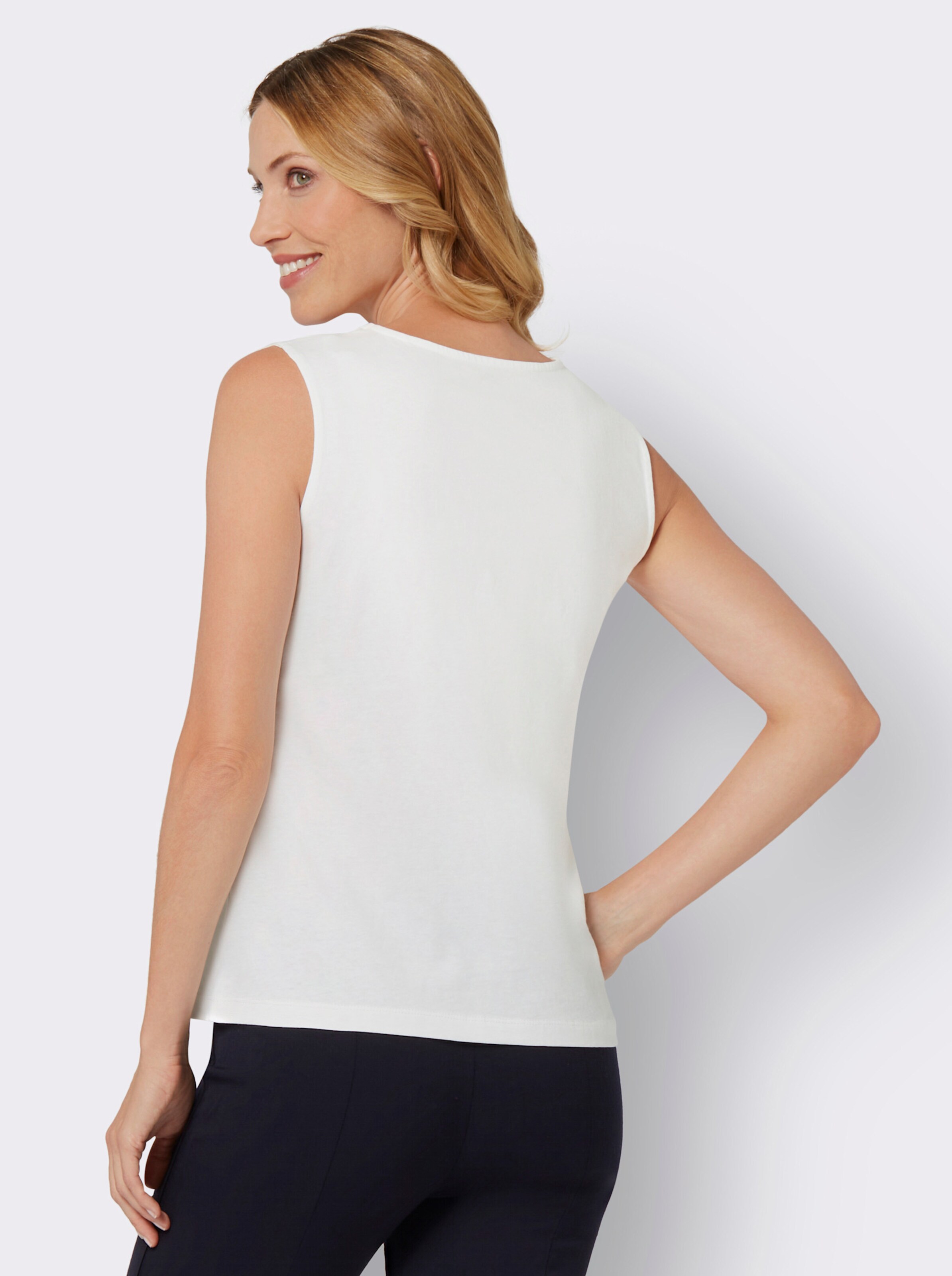 Shirttop mit Spitzen-Verzierung