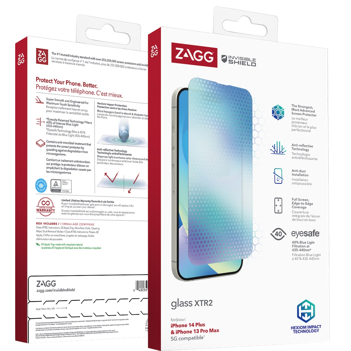 ZAGG InvisibleShield iPhone 13 Pro Max/iPhone 14 Plus Skjermbeskytter Glass XTR2