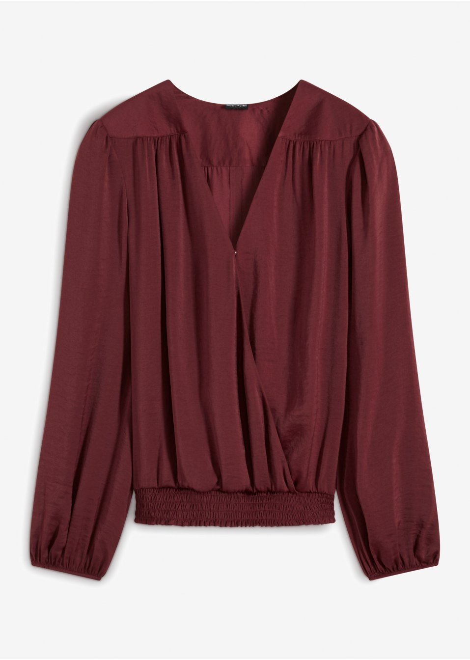 Blouse en satin style portefeuille