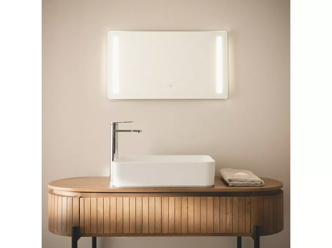 Miroir Salle de Bain avec Éclairage LED Anti-buée Similan 40x70 cm Sélectionnable (chaud-neutre-froid)