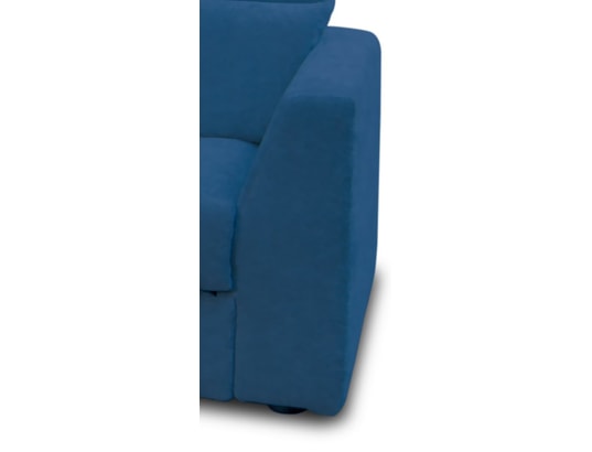 CITY - Canapé lit Brunico angle gauche bleu convertible