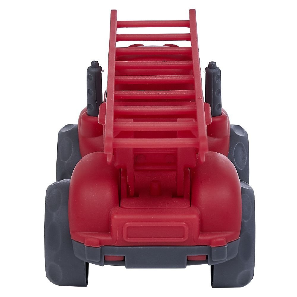 Camion de pompier plastique rouge 10x6,5xH7 cm