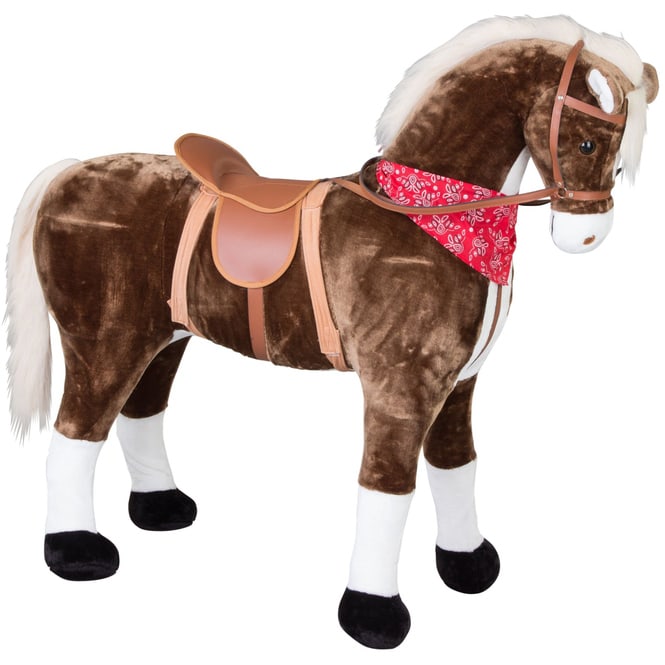 Besttoy Plüschpferd XXL mit Sound - dunkelbraun - stehend ca. 113 cm
