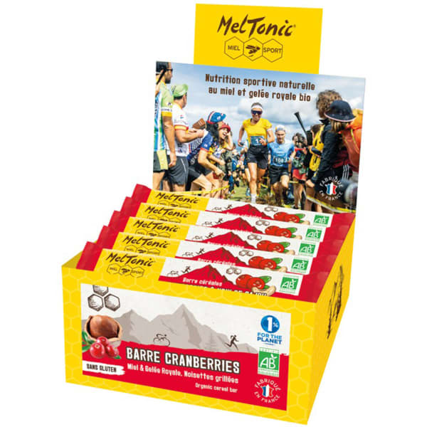 Barres énergétiques MELTONIC BARRE CEREALES BIO CRANBERRIES & NOIX DE CAJOU x20