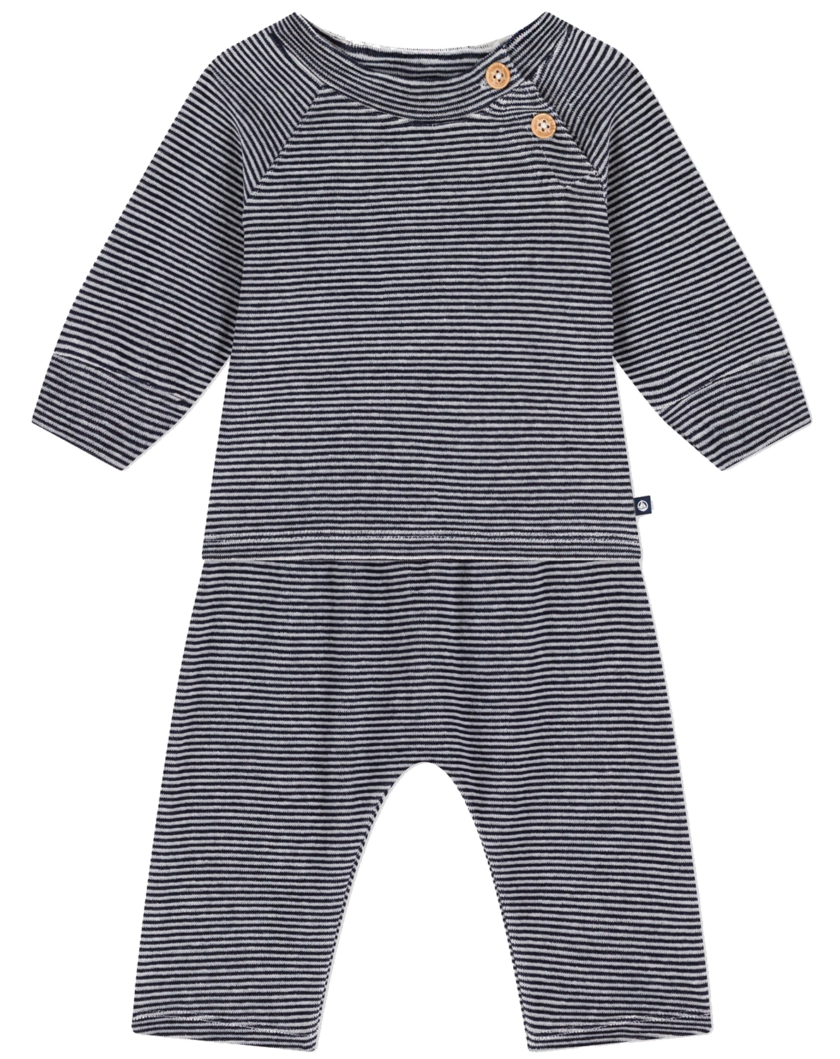 Langarm-Shirt LADEN 2-teilig in schwarz/weiß
