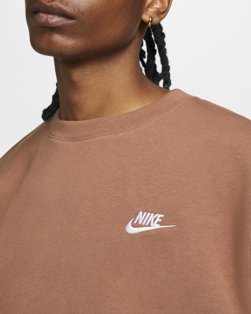 Sweat-shirt Nike Sportswear Club Fleece Marron pour homme