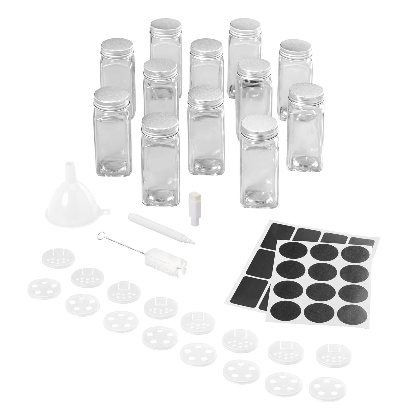 metaltex Gewürzstreuer SHAKE-IT 12er Set Glas 120 ml