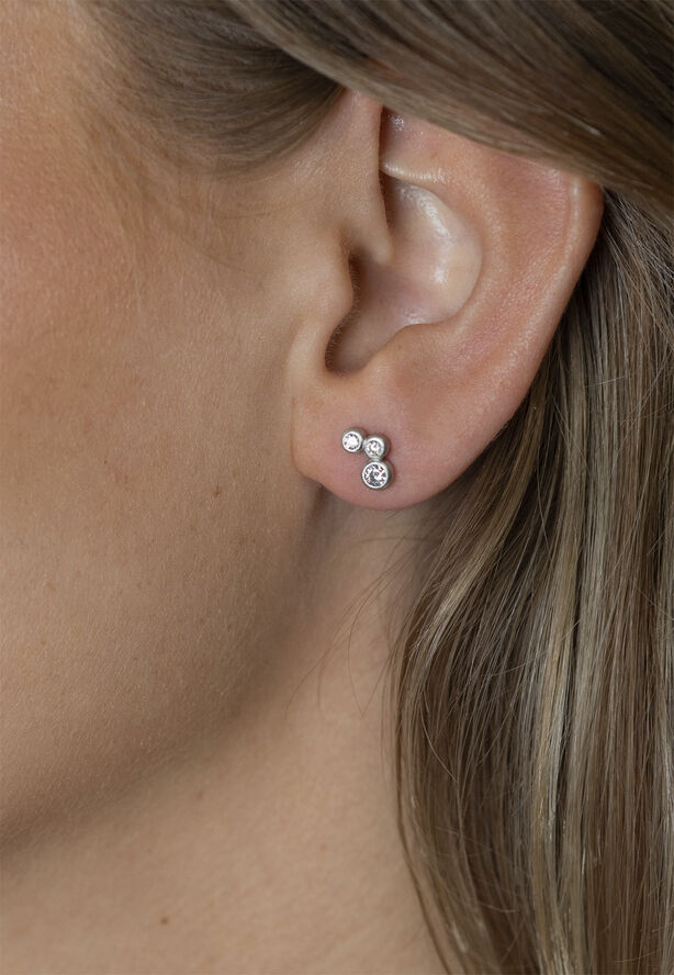 ByBiehl Stardust Stud 3 -R Rhodinated silve