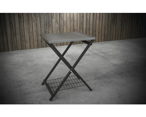 Tenneker® opklapbare tafel voor pizzaovens inclusief drie haken voor accessoires