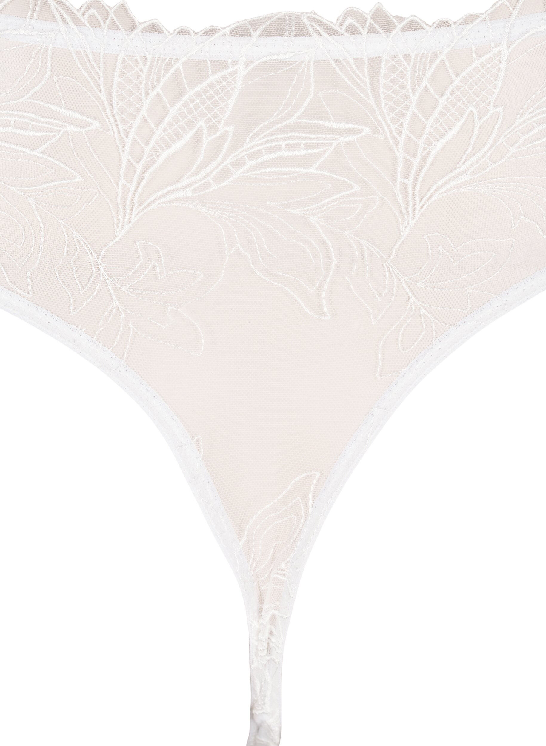 G-streng i microfiber med blonder