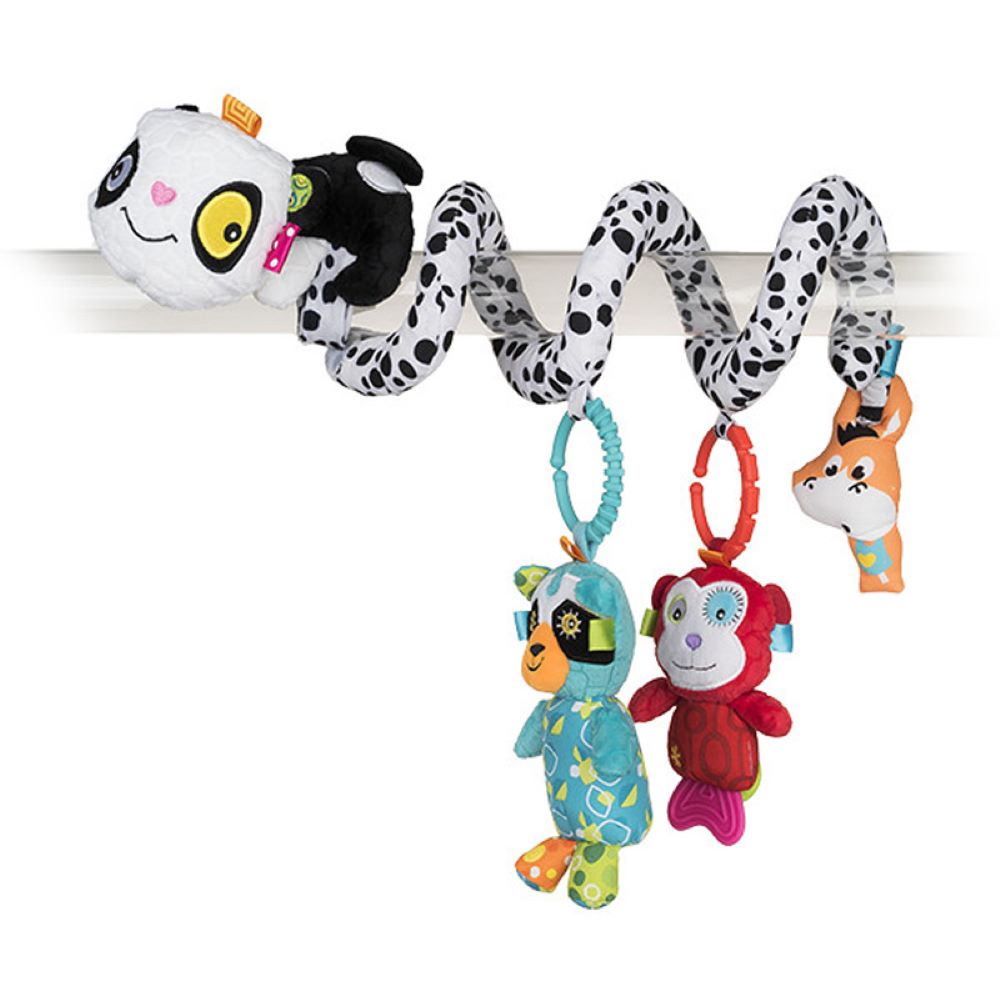 Bali Bazoo Activity Spirale Panda 88714 Beißring 3 Anhänger Plüschtiere Rassel bunt