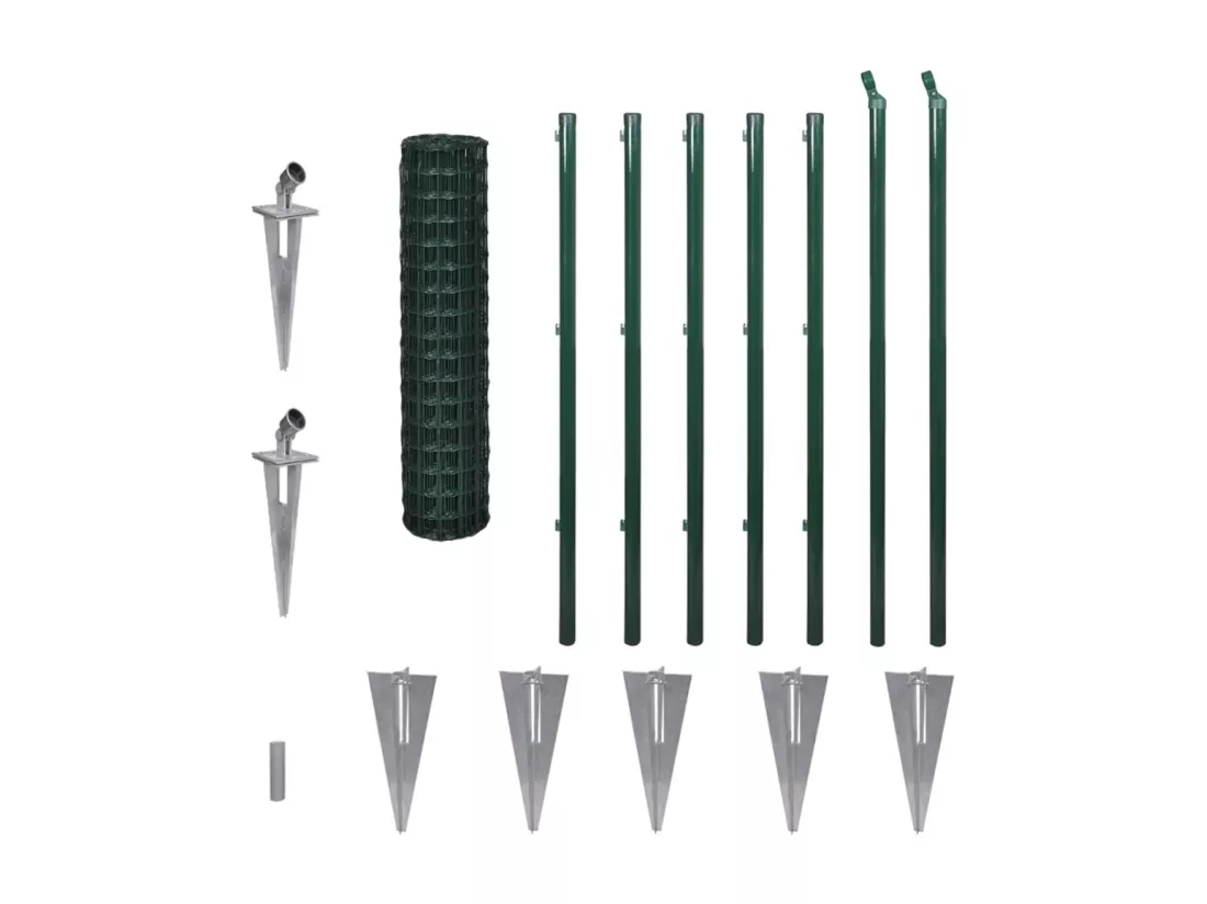 Cl?ture euro Acier 10x1,2 m Vert