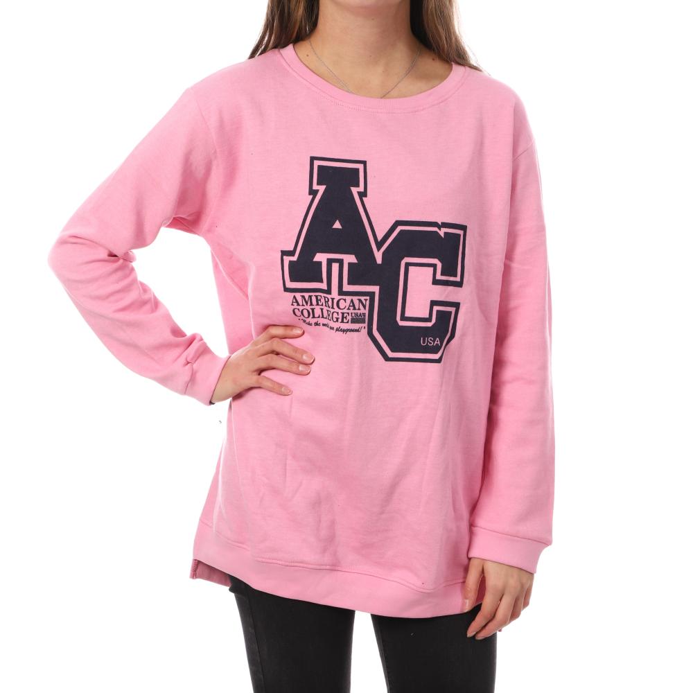 American College Sweat Long Rose Femme American College YR656