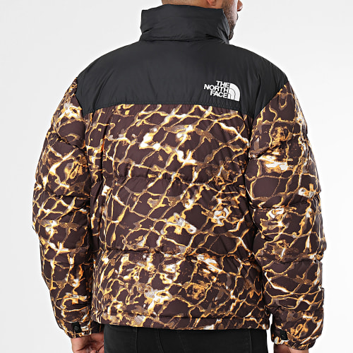 Doudoune Capuche Retro Nuptse 1996 A3C8D Marron Orange