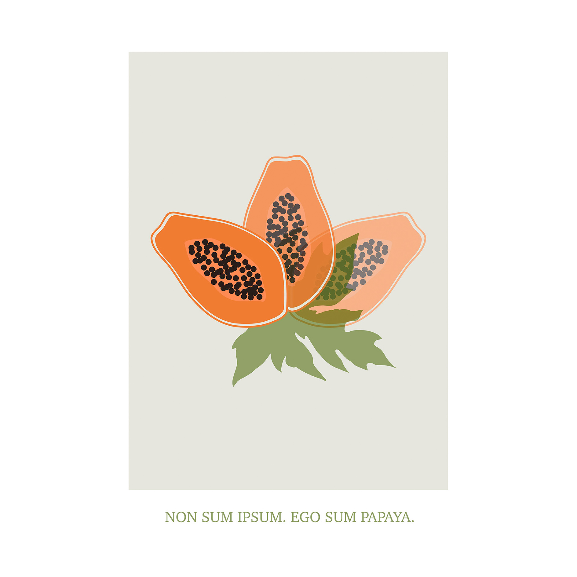 Wandbild CULTIVATED PAPAYA - orange - 50x70 cm