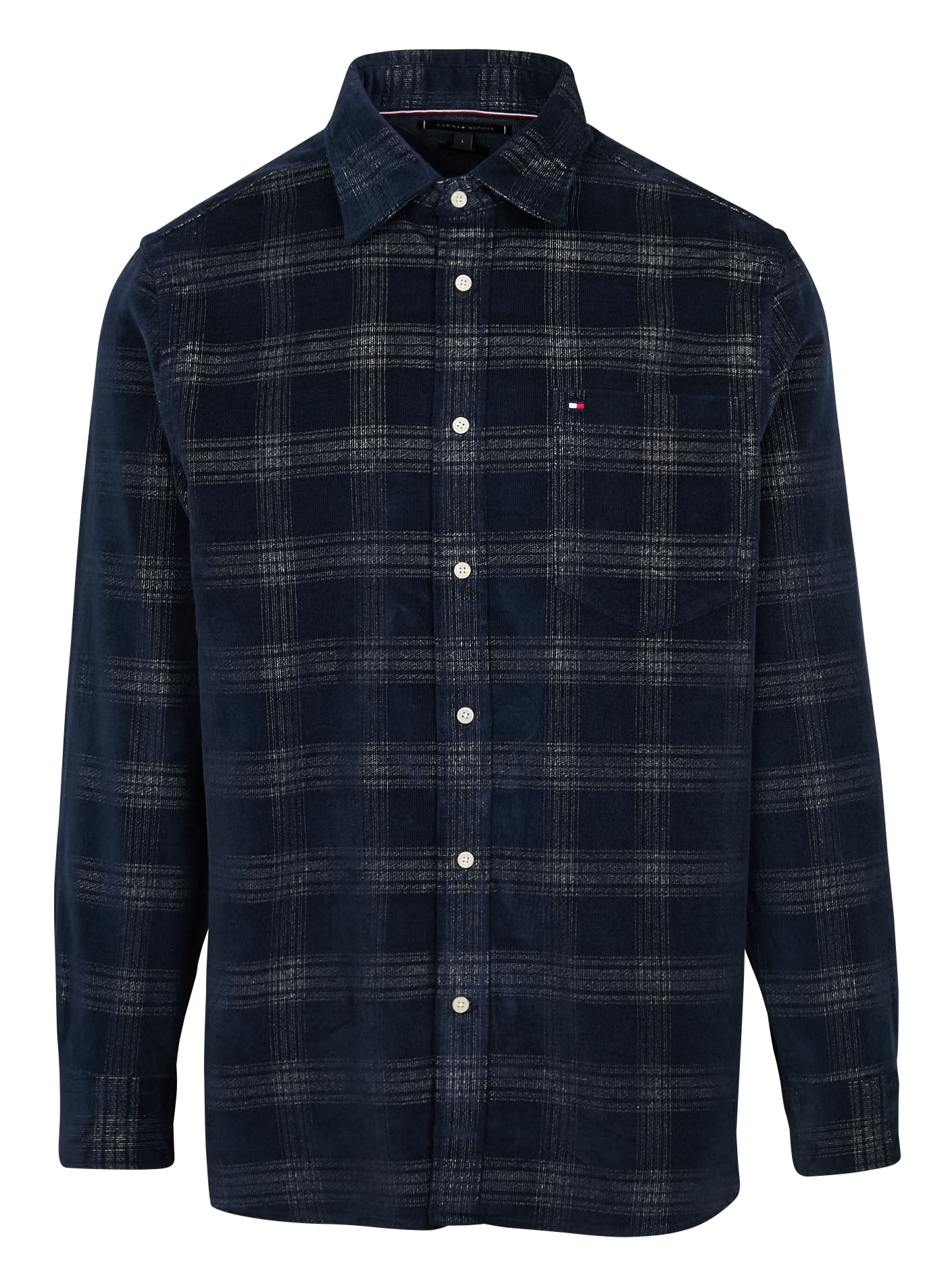 Chemise col classique à carreaux | Bleu