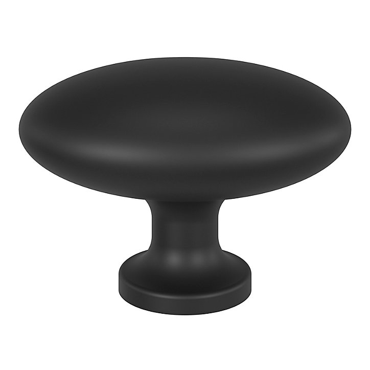 Bouton de meuble ovale GoodHome Govlin noir Ø3cm x l.2cm x h.2cm x p.2cm