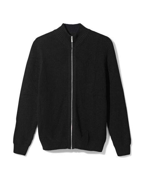 cardigan en maille épaisse pour hommes noir