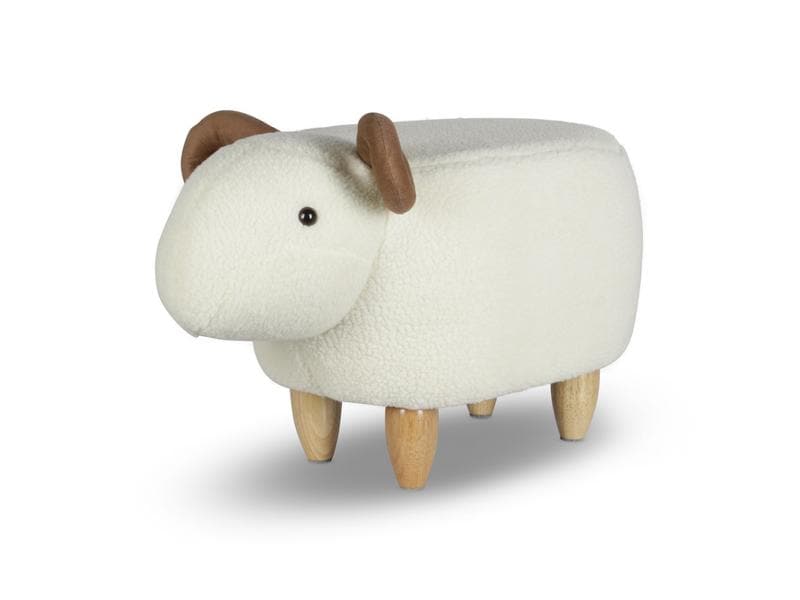 zoosy Kinderhocker Schaf Berta Weiss Taburett in Schafform