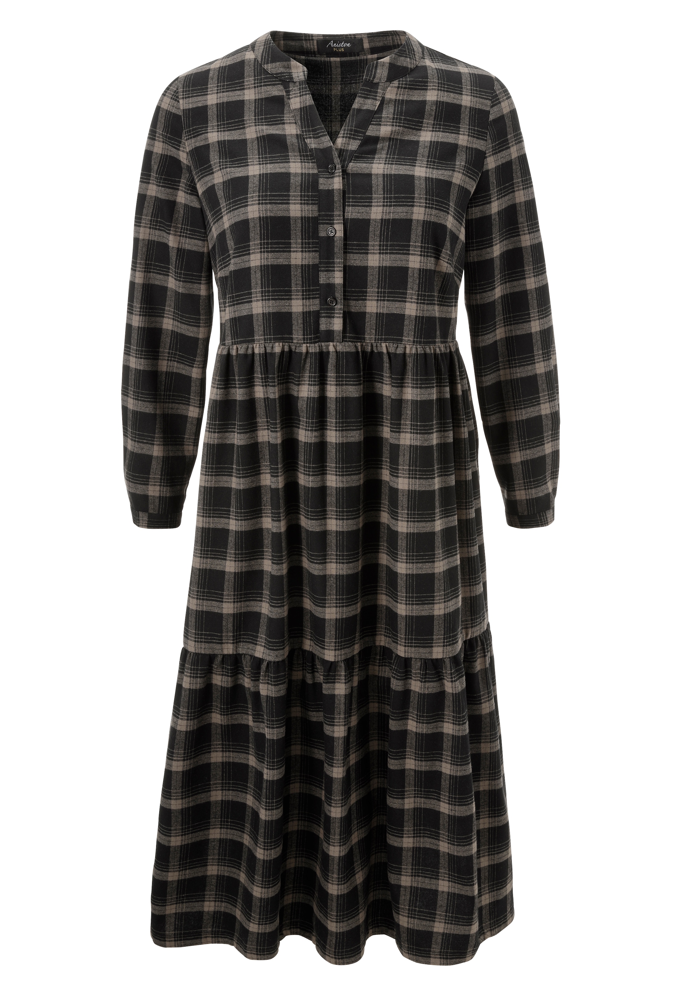 Aniston PLUS Karokleid aus weicher Flanell mit Karo - NEUE KOLLEKTION