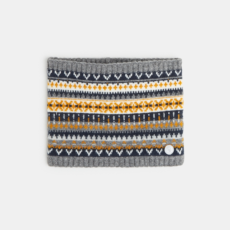 Snood à motifs scandinaves en jacquard garçon