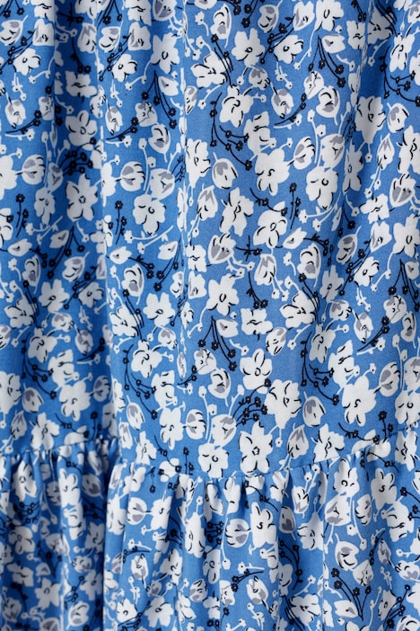 Midikleid, gesmokt, Blumenmuster, Carmenausschnitt, Langarm