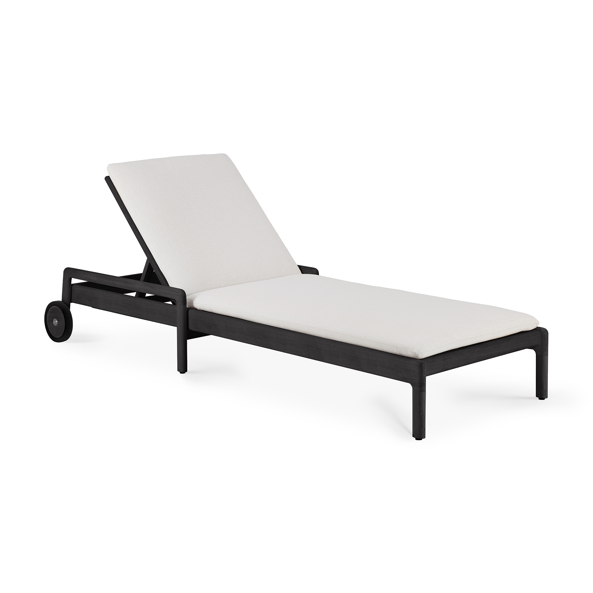 Dun kussen voor teak Jack adjustable lounger zwart - off white