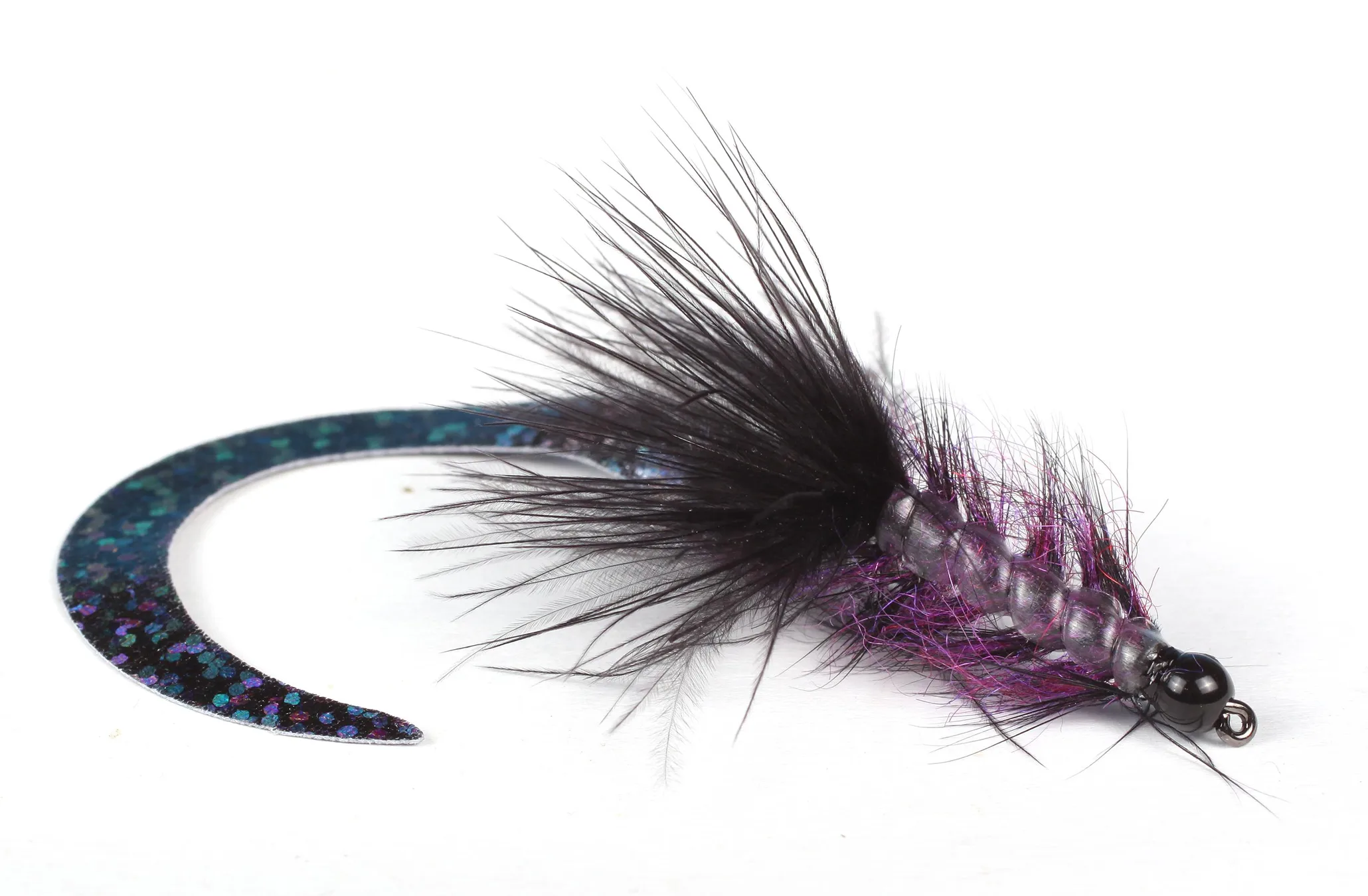 Umpqua Flies Wiggle Tail Børstemark - Black Bead Head