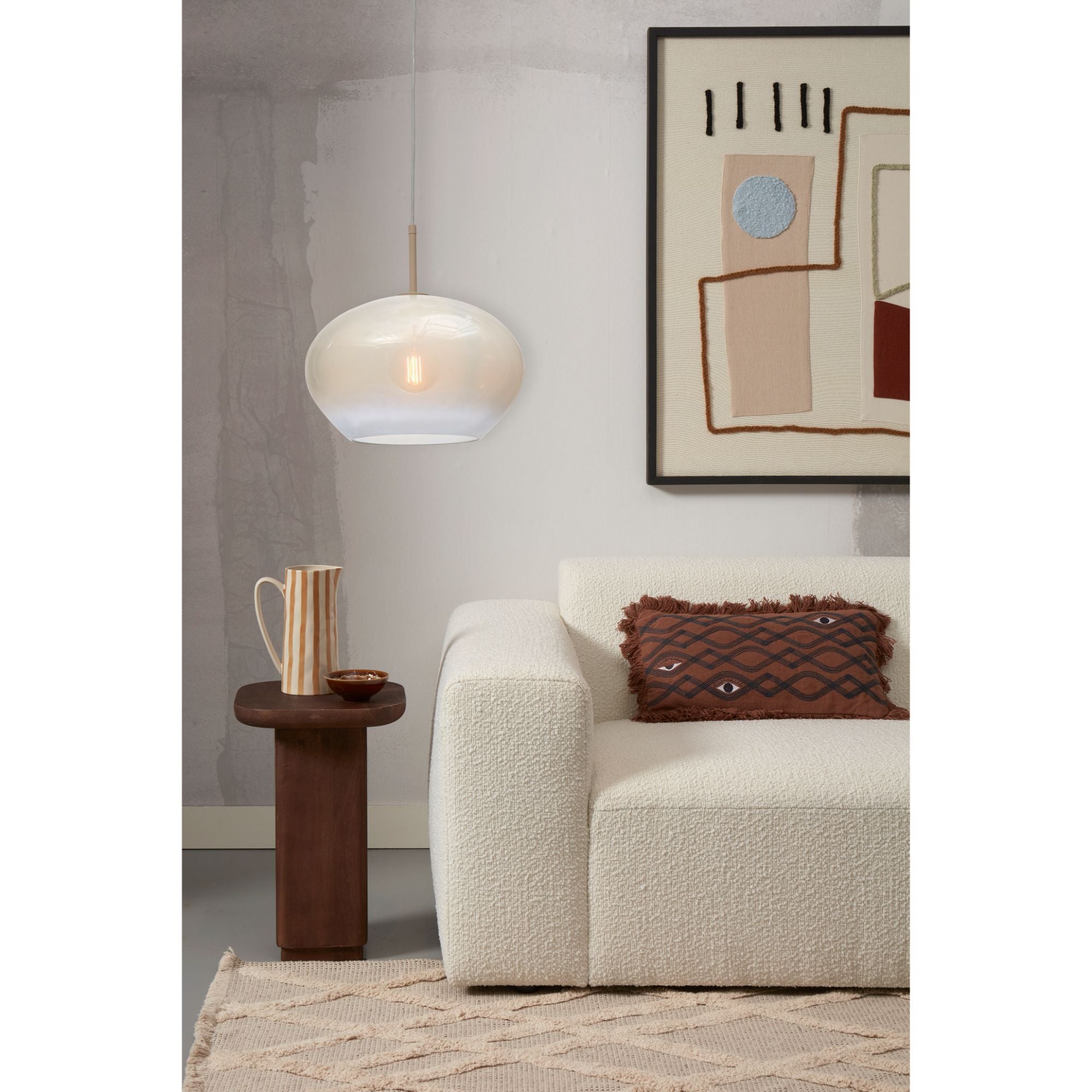it's about RoMi Hanglamp Bologna - Wit - 35x35x23cm