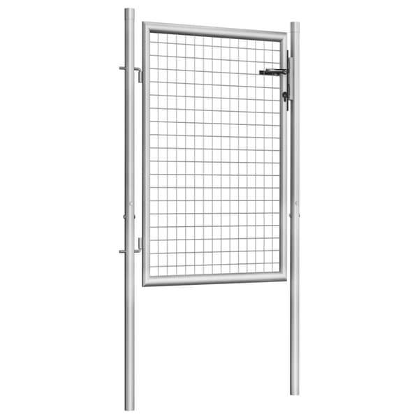 vidaXL Hageport galvanisert stål 105x150 cm sølv