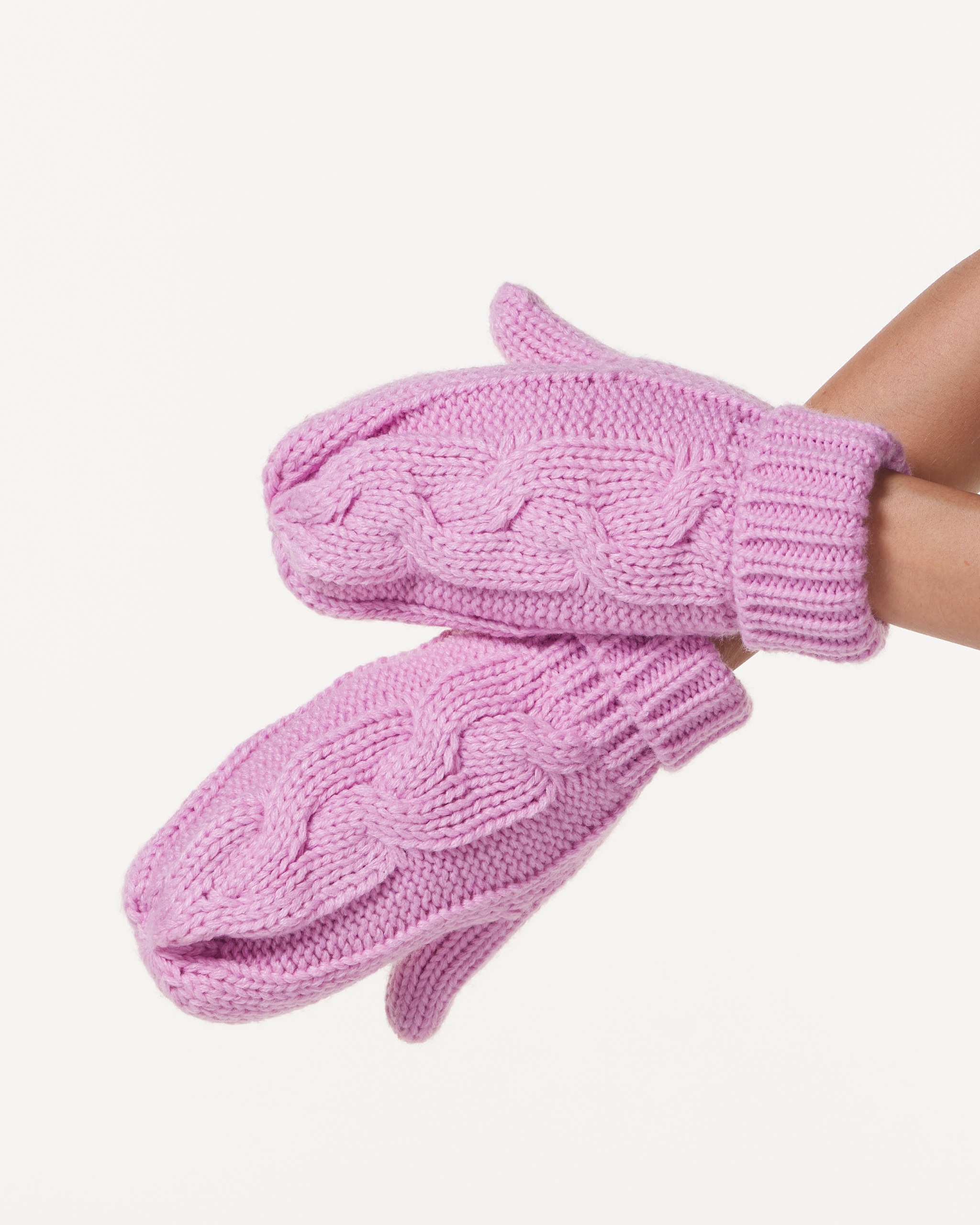 Vivid Cable Knit Pink Sett