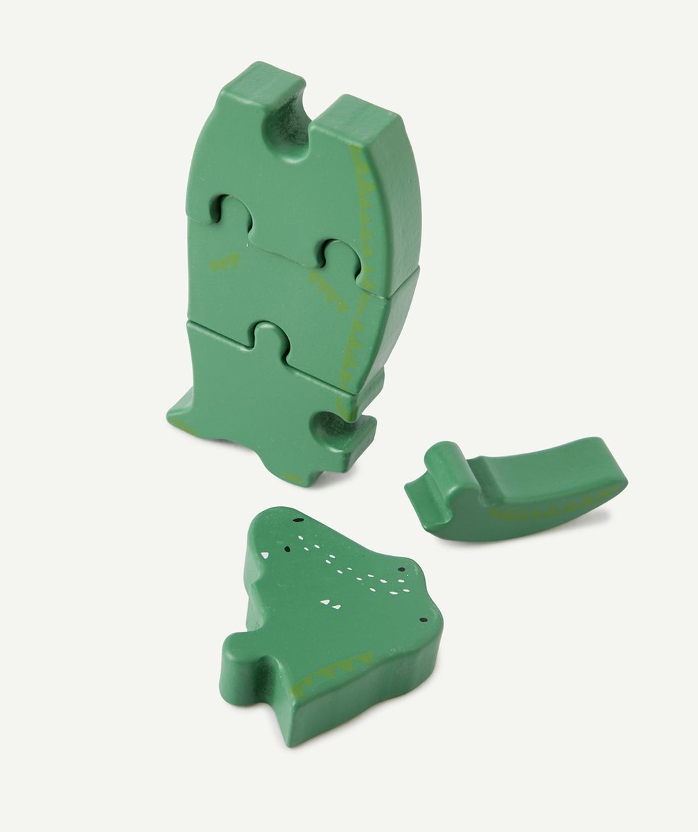 TRIXIEPUZZLE 4 PIÈCES EN BOIS CROCODILE BÉBÉ
