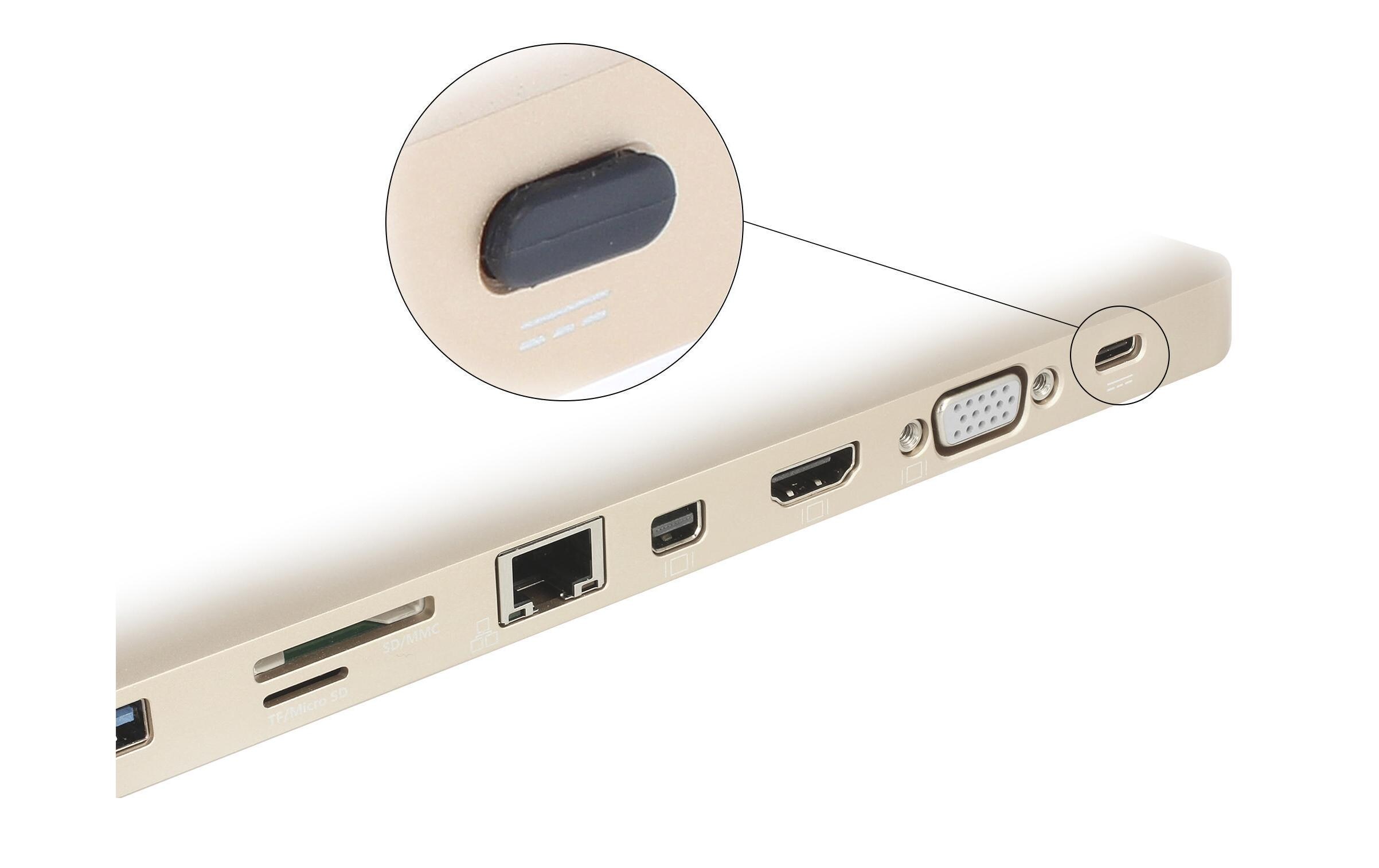 Blindstecker/Staubschutz USB-C 10 Stück SchwarzStaubschutz für USB Typ-C-Buchsen
