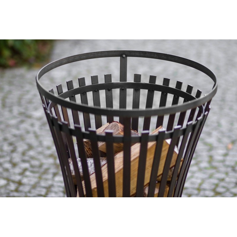 Chauffe terrasse, braséro en acier noir flame ø 40 cm