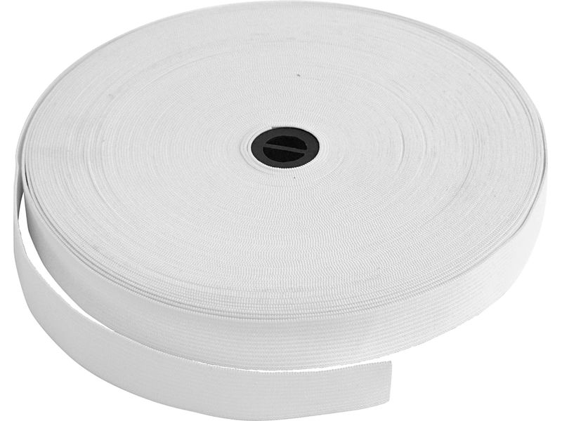 Creativ Company Elastikband 20 mm x 25 m, Weiss Elastisches Band