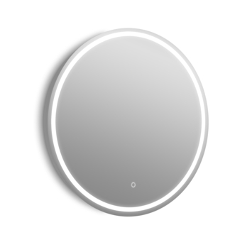 Badkamerspiegel Isla met verlichting rond 80 x 80 cm ø 80 cm met lijst chroom