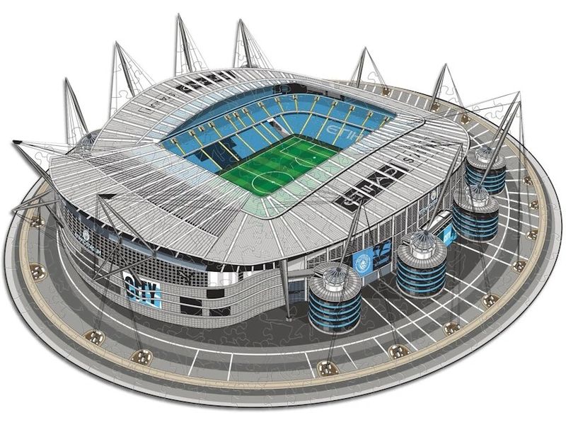 Iconic Puzzle Man City FC – Etihad Stadium Offizielles Holzpuzzle, Grösse M