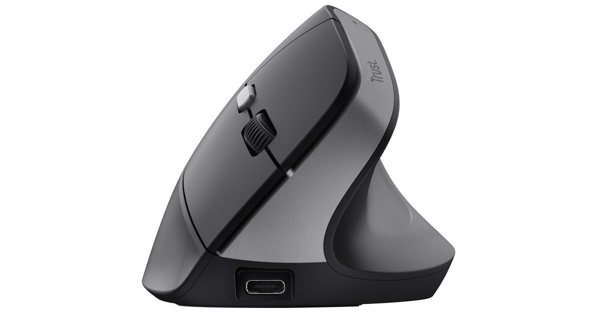 TrustBayo II Ergonomische draadloze muis  (Zwart, 800 dpi - 2.400 dpi)