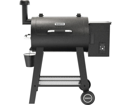 Tenneker® Pellet Grill Metis TP 97 x 115,5 x 66 cm, geëmailleerd grillrooster, warmhoudrek, hittebestendige handgreep, zwart
