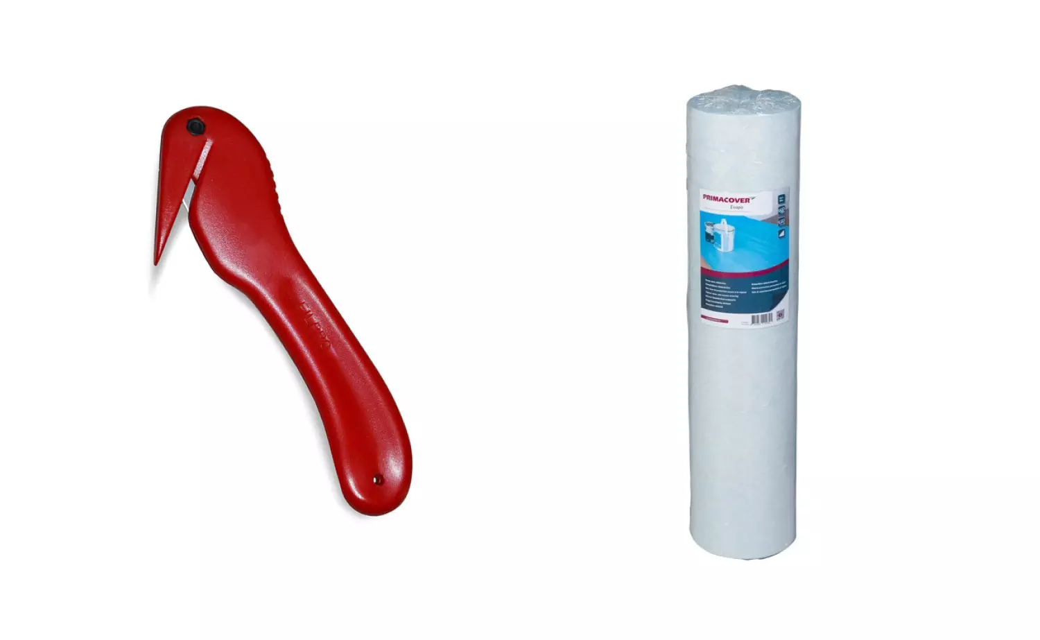 Evapo 900040 Damp-Open Afdekvlies incl.  Snijmes voor folie en afdekvlies - rood