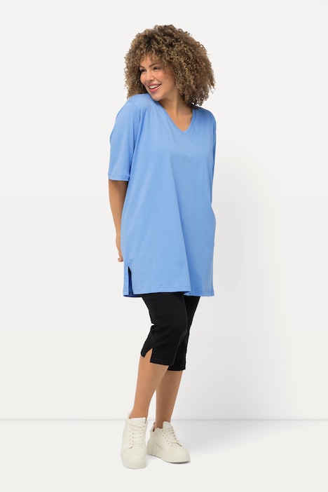 T-Shirt, V-Ausschnitt, Relaxed, Halbarm