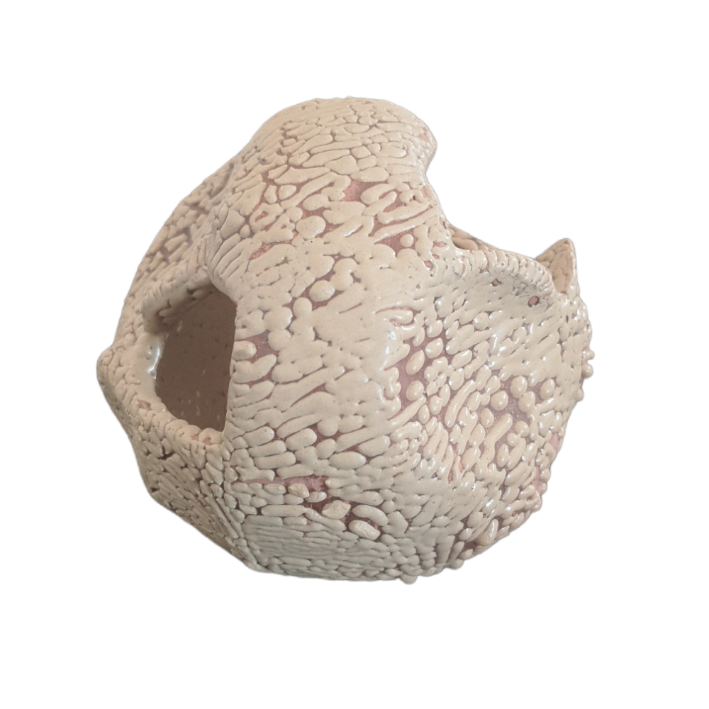 Décoration boulet 8 cm avec cachettes pour petit poisson