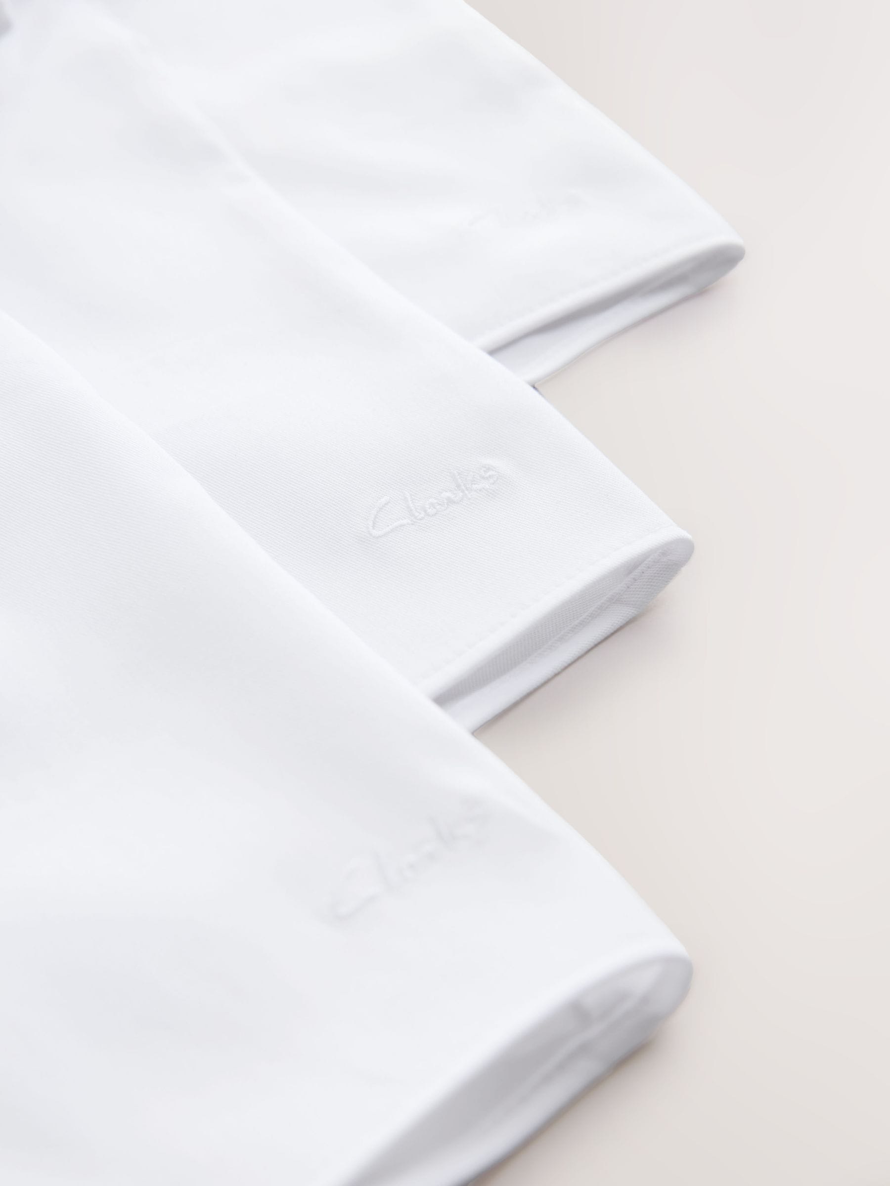 Clarks Fitted Short Sleeve School Shirts 3 Pack