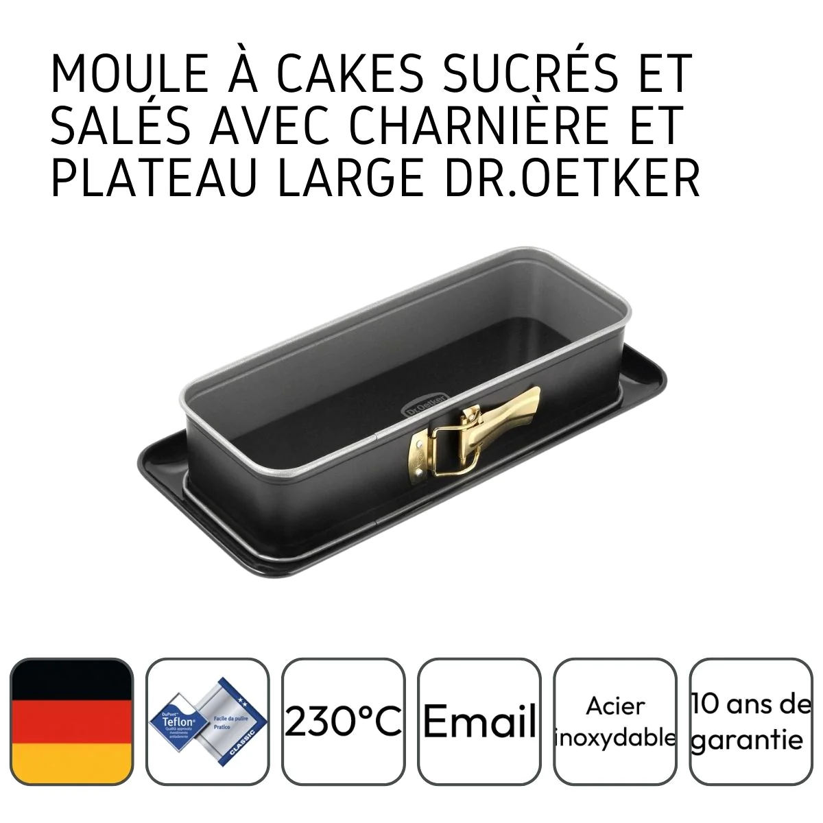 Moule à cake à charnière 30 cm Back-Idee Kreativ Dr. Oetker