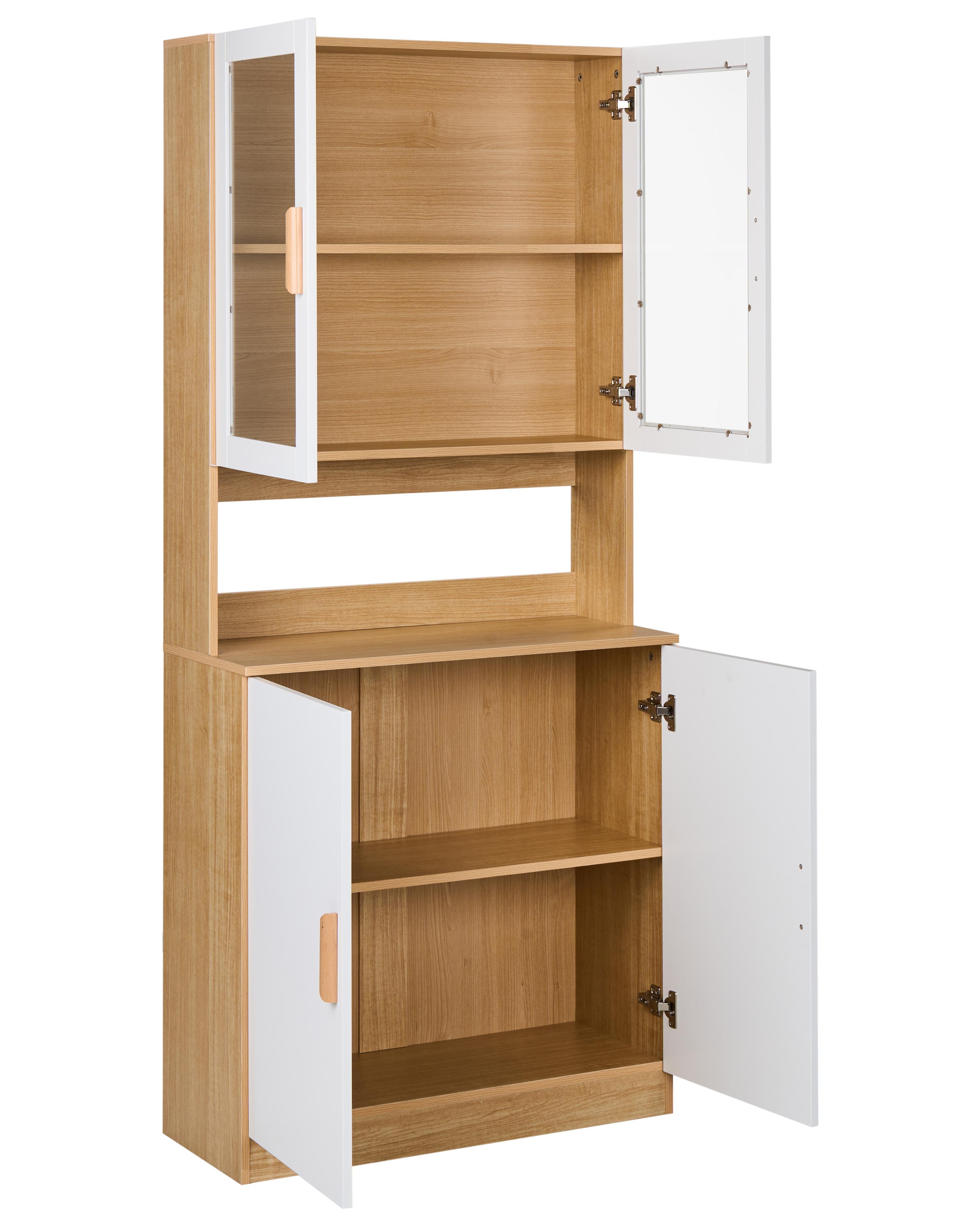 Glazen vitrinekast CYGNET 80 cm Wit