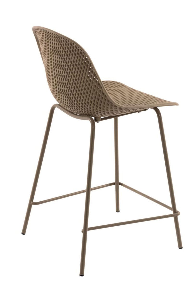 Kave Home Outdoor Barstuhl QUINBY 4er Set 65 cm braun
